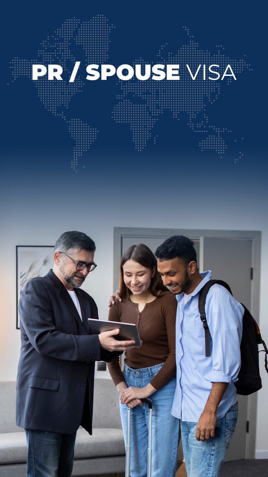 Travelers celebrating on mountain - Tourist Visa services